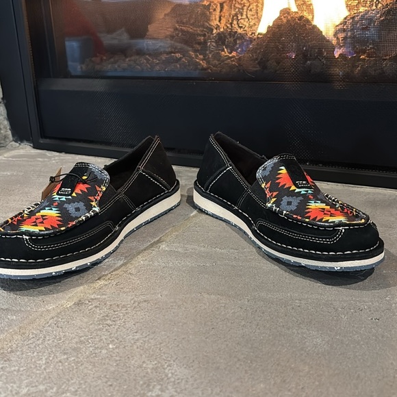 Ariat Cruiser Black Suede Deepest Aztec loafers, EVA sole,Duratread outsole - Picture 7 of 11